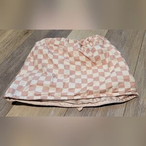 Kitsch Terracotta Checker Satin Shower Cap